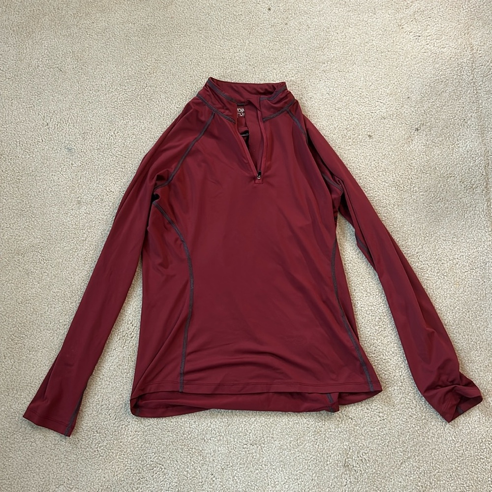 Riding Sport™ Ladies’ Wilton Long Sleeve Shirt (Burgundy)